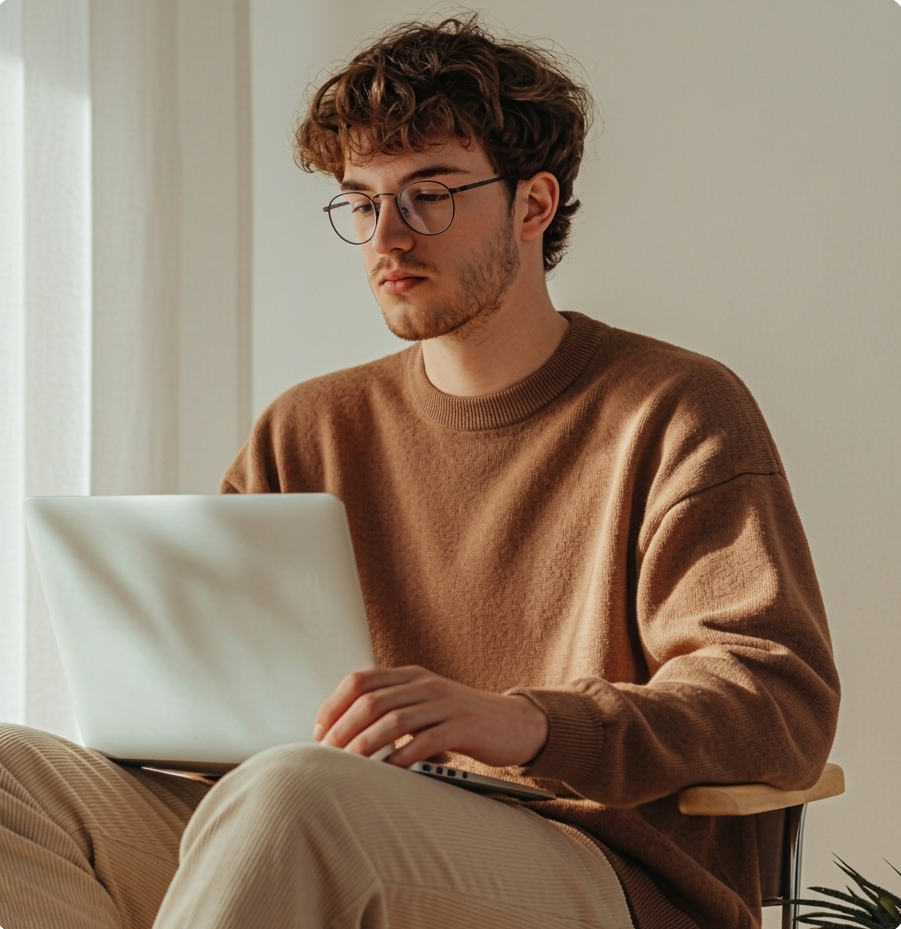 Person with laptop